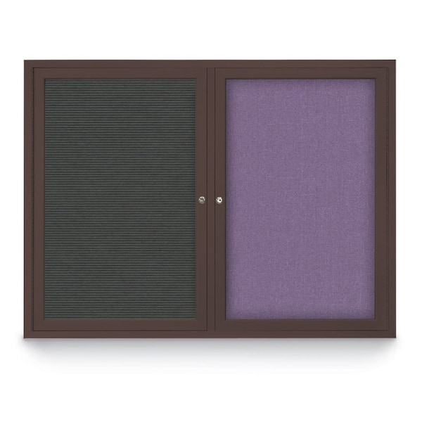 United Visual Products Corkboard, Buff /Satin, 72" x 48" UV408-SATIN-BUFF - main